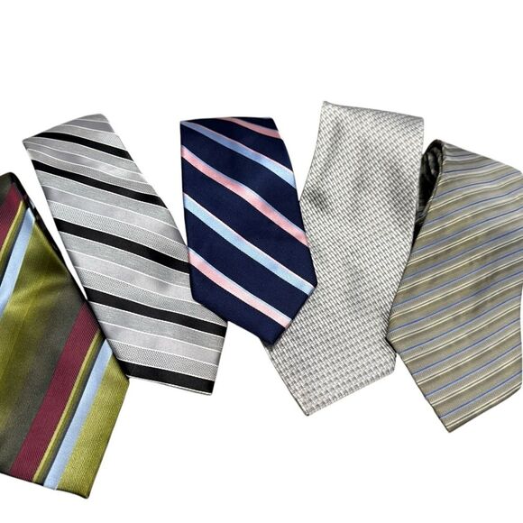 Random tie lot. Kenneth Cole, Chaps, Geoffrey bean Perry Ellis Portfolio Silk - Picture 2 of 9